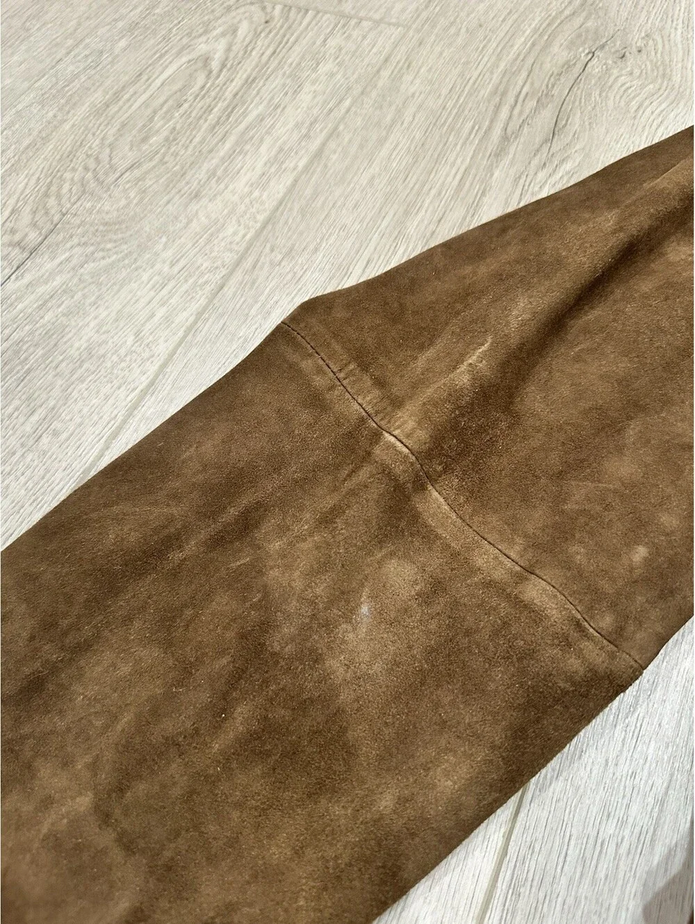 Polo Ralph Lauren Goat Suede Utility Jacket Mens Brown Size Large